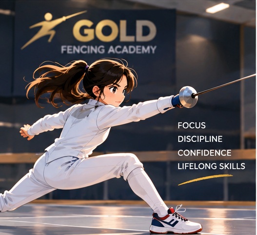 Fencing practice at Gold Fencing Club